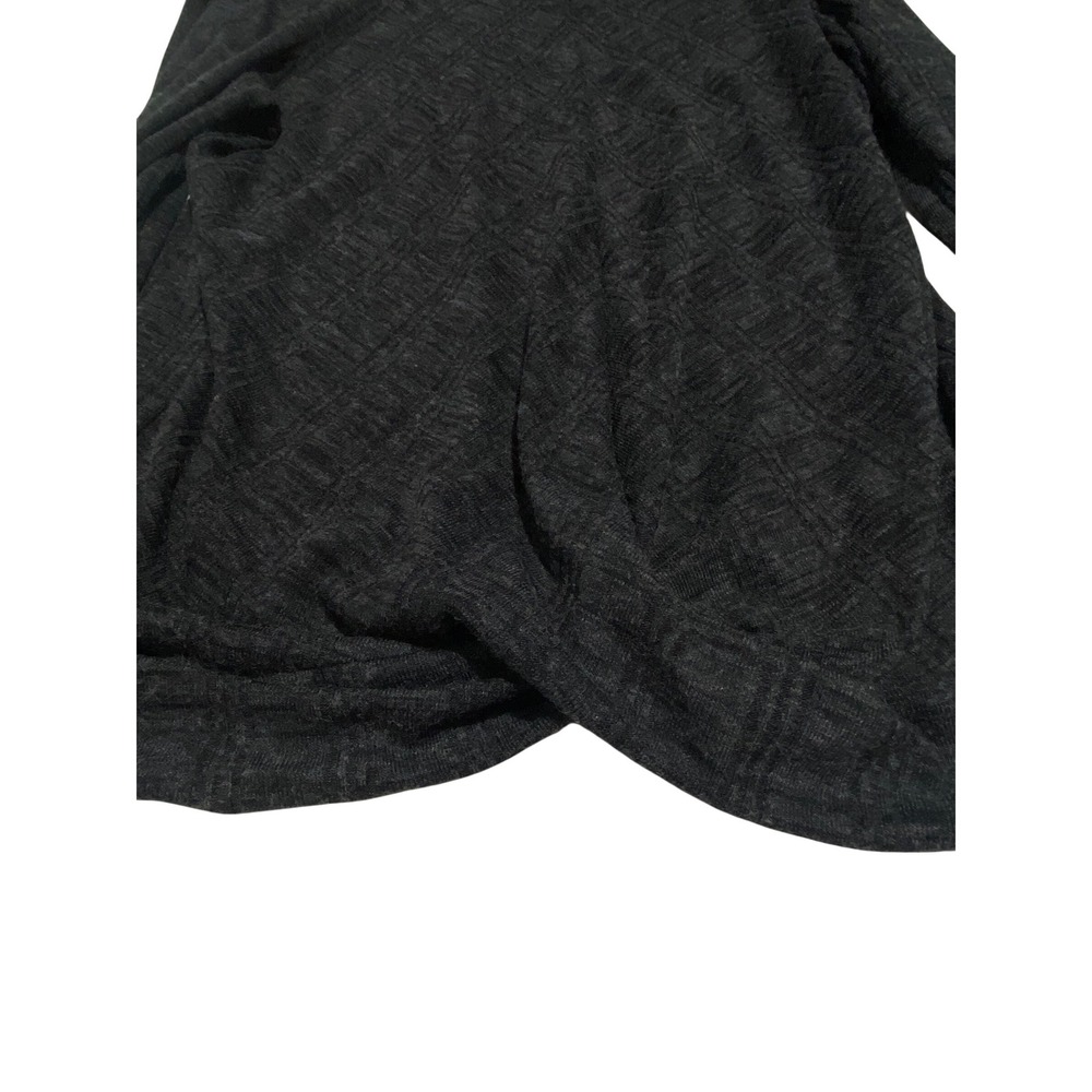 New Directions Women Dark Gray Twist Front Long Sleeve Knit Top XL - Picture 5 of 8